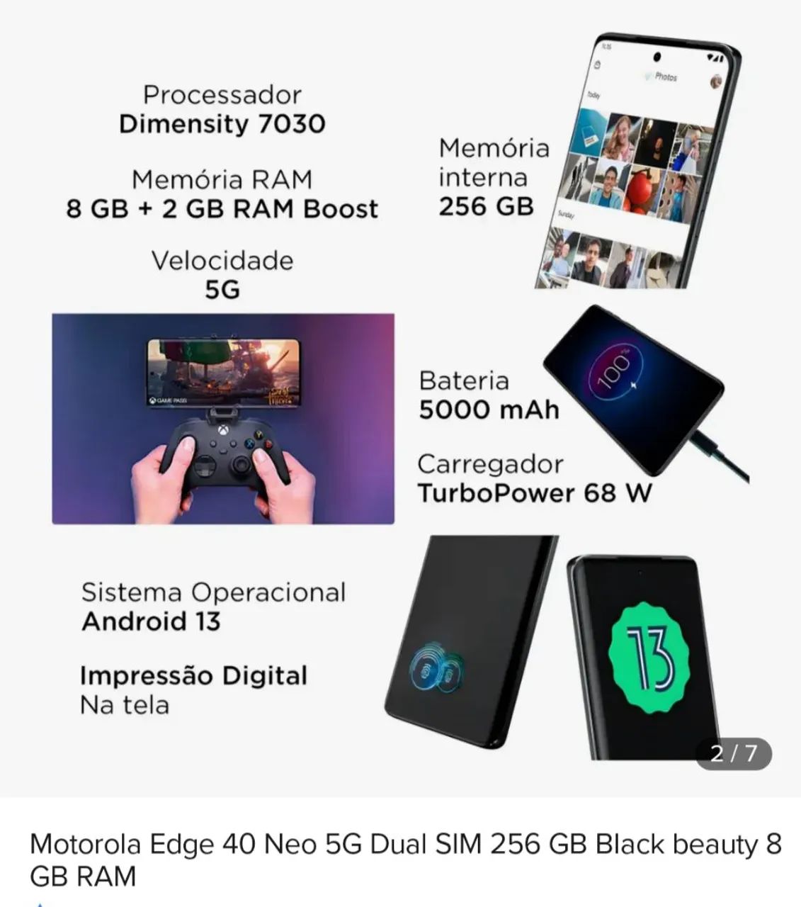Celular Motorola Edge40 neo 5G - Foto 4