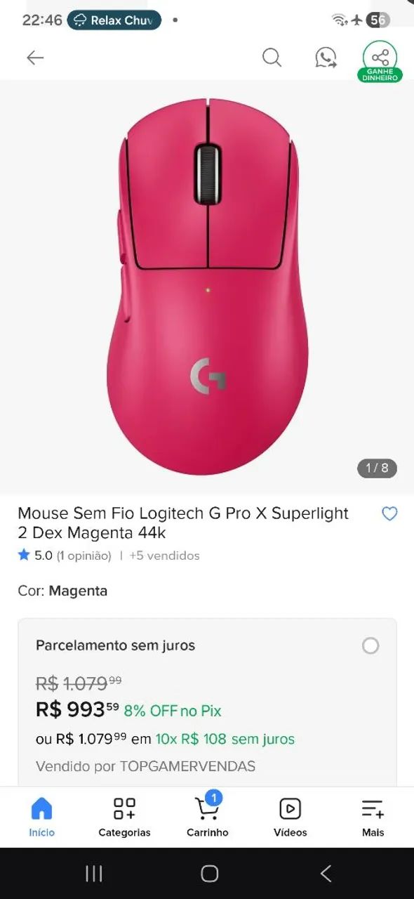 Logitech g pro X superlight 2 Dex pink - Periféricos e Acessórios