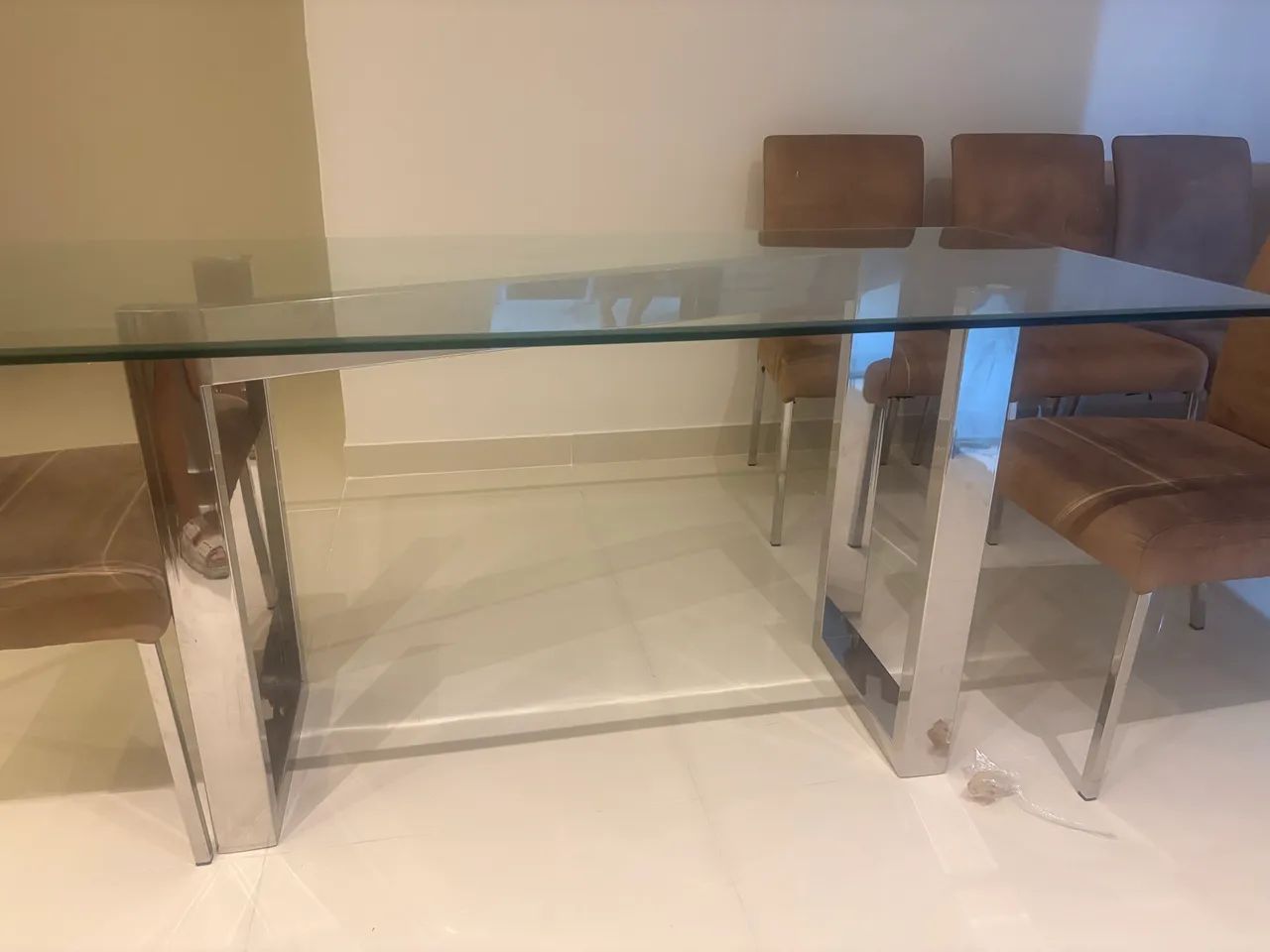 Conjunto de mesa de jantar com cadeiras - Foto 4