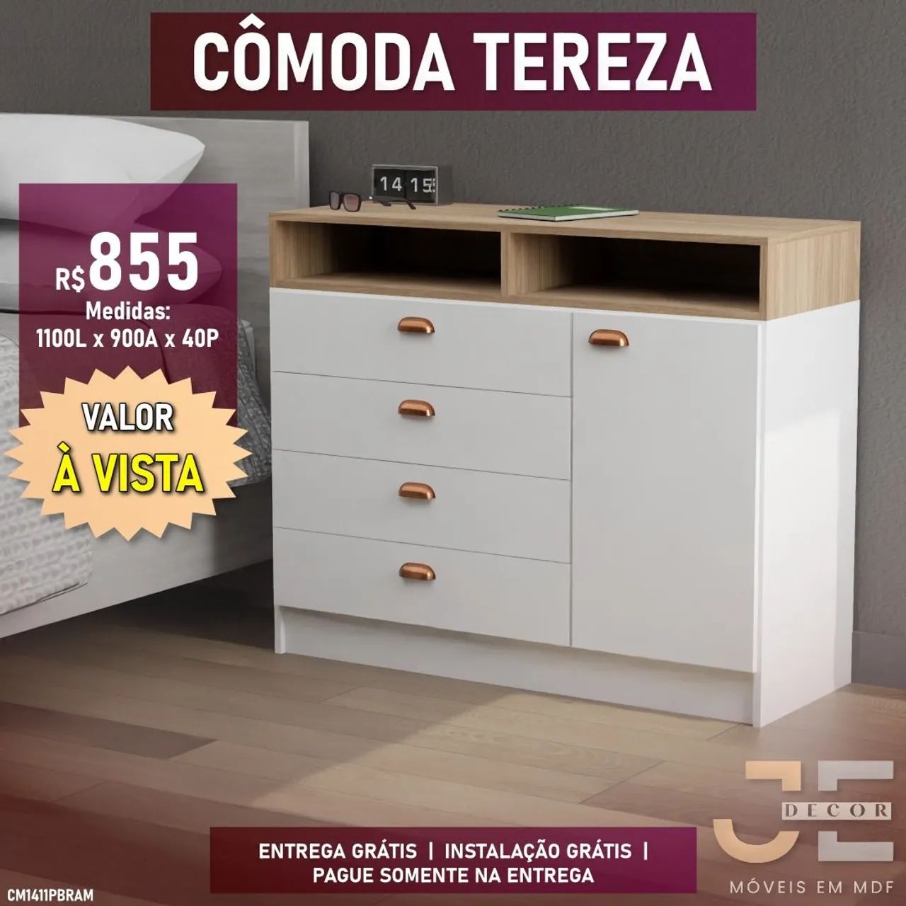 Cômoda Tereza em mdf