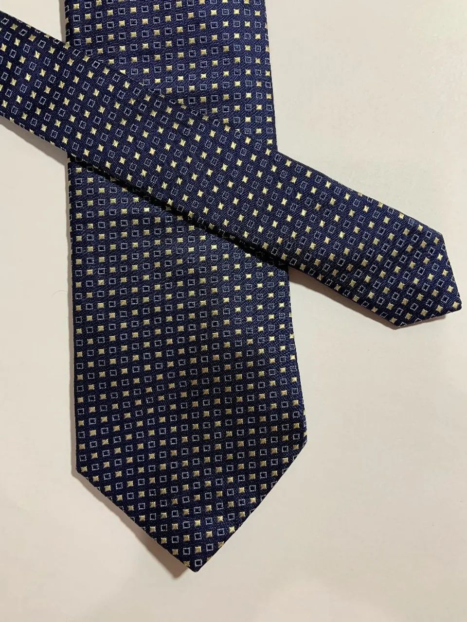 Gravata Tie Rack Silk Woven azul 100% seda - Foto 2