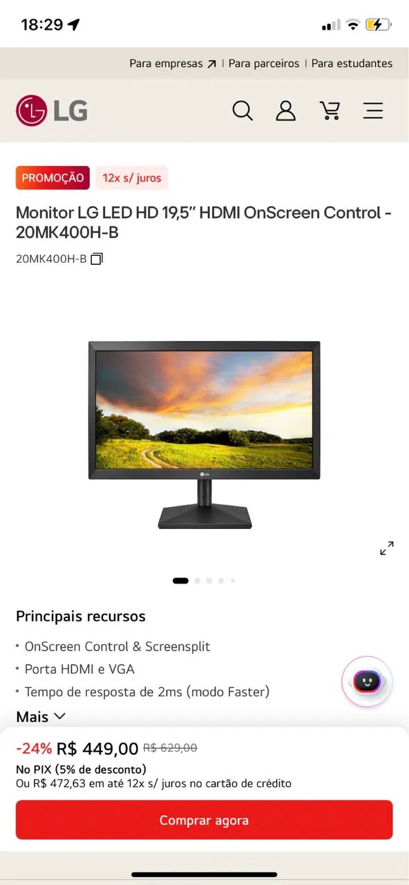 Monitor LG 19.5? 75hz  - Foto 4
