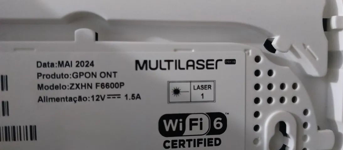 ONU GPON ZTE Wi-Fi 6 AX3000 - Modelo F6600P - Foto 2
