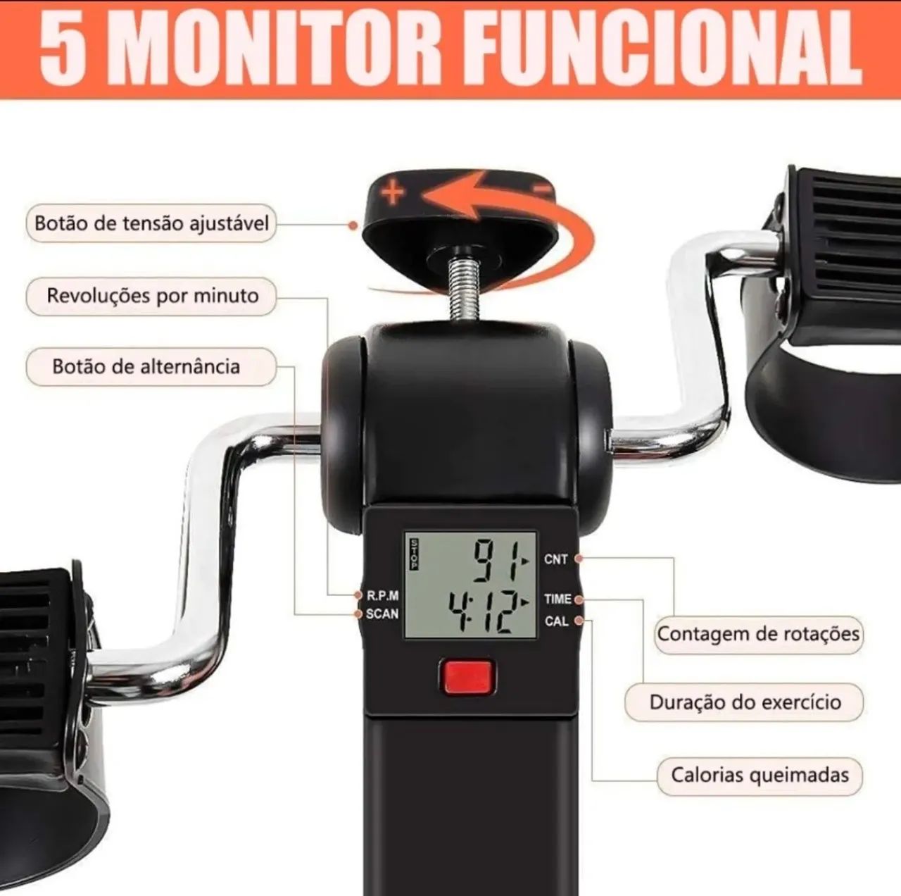 Kit Pedaleira ergométrica e Banco  - Foto 5