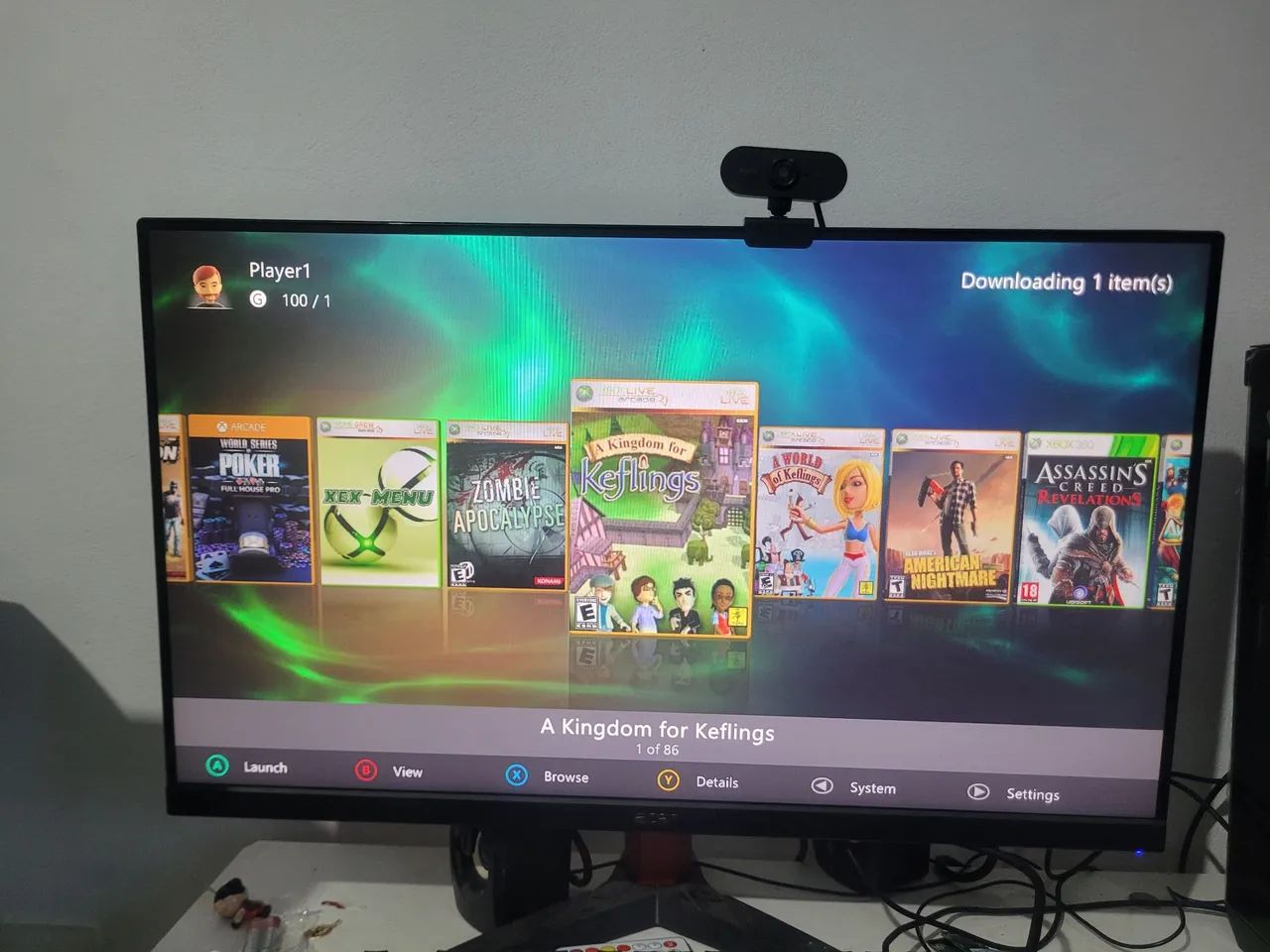 Xbox 360 com jogos e controle - Foto 4
