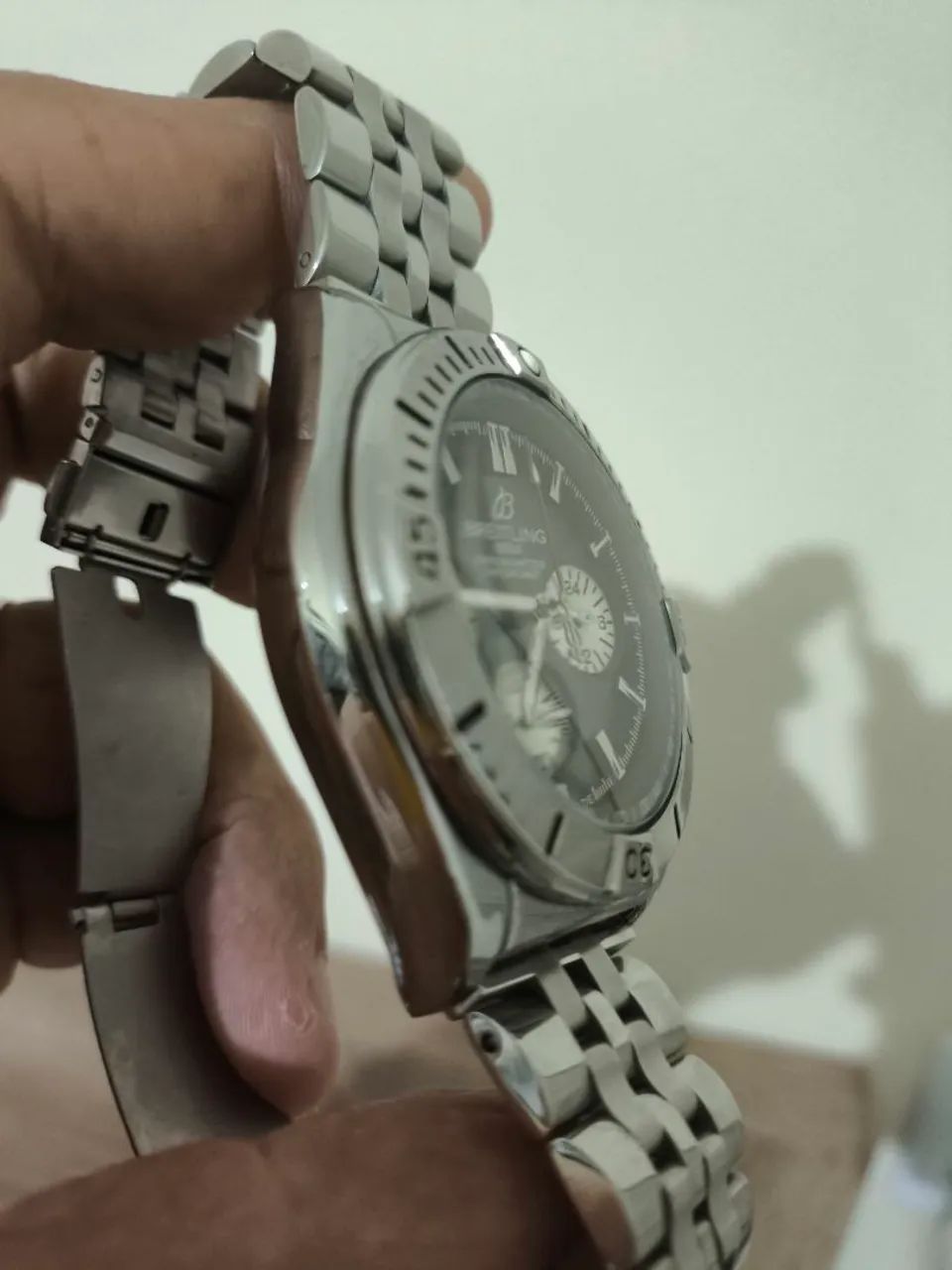Relógio Breitling aço,50mm com a coroa! Quartzo - Foto 3