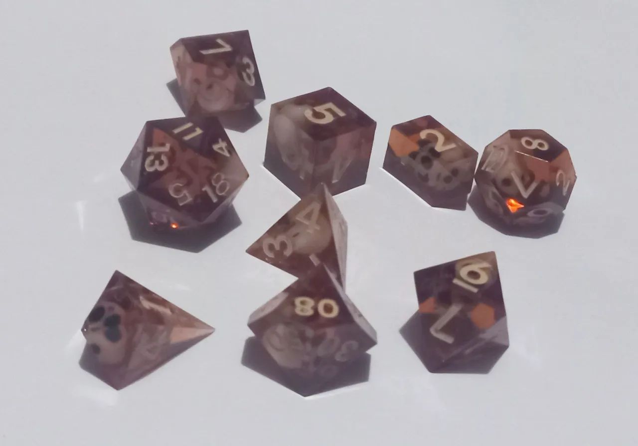 Jogo de Dados Caveira RPG de Mesa