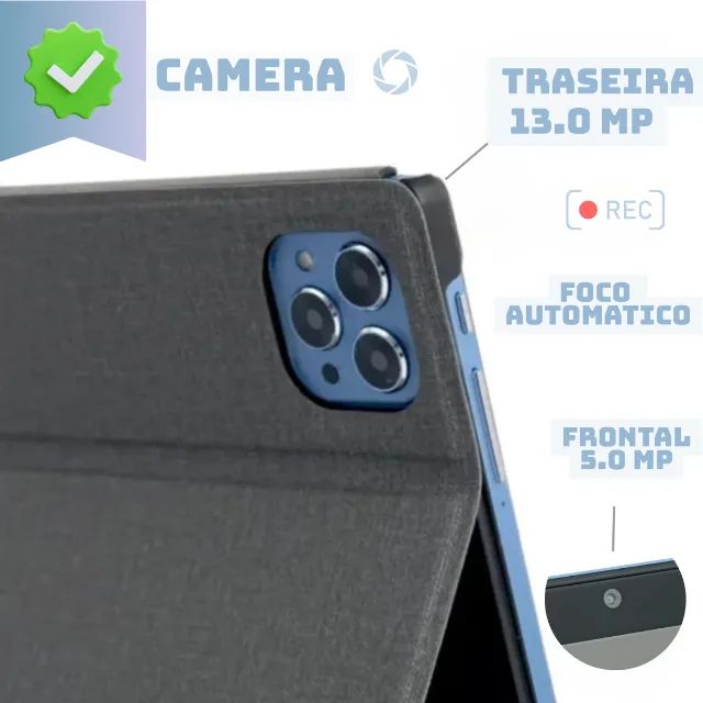 Tablet Android 14 8GB RAM 256GB + Teclado Bluetooth e Caneta - Foto 4