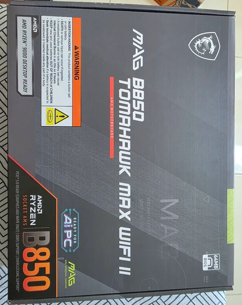 Placa Mãe AM5 MSI MAG B850 TOMAHAWK MAX WIFI - Foto 2