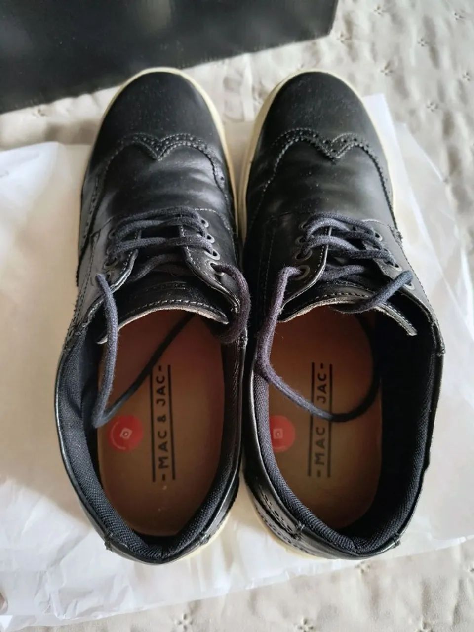 sapato mac & jac brogue preto 43 - Foto 2