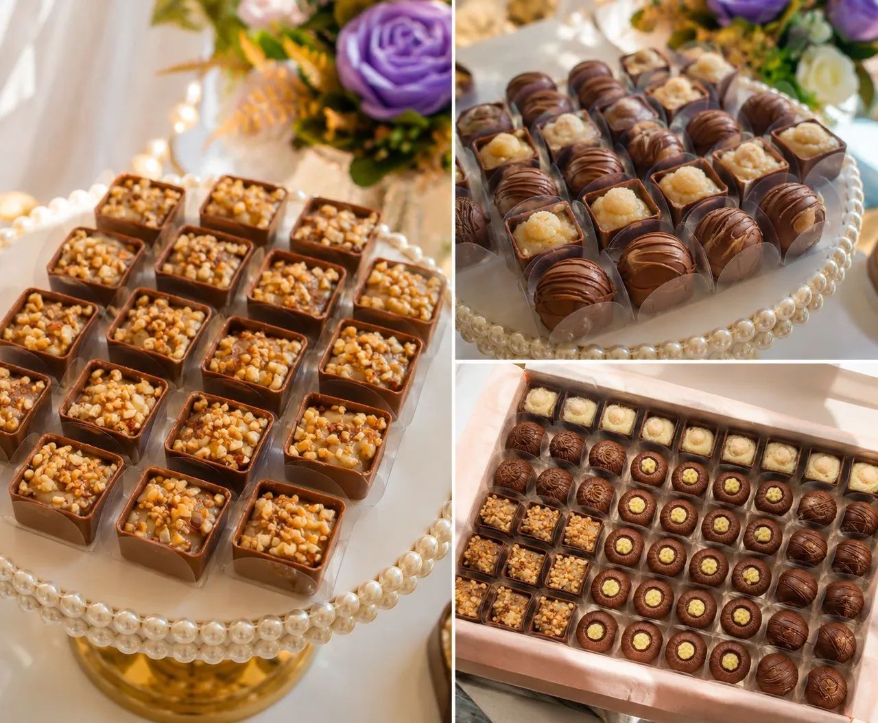 Doces de chocolate 