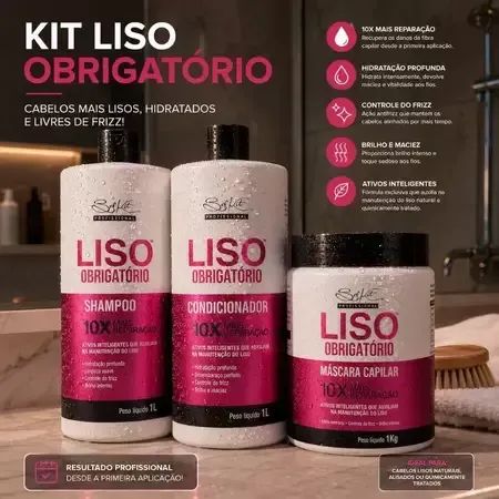 Kit Profissional 3 Itens Liso Obrigatório 1L - Foto 4