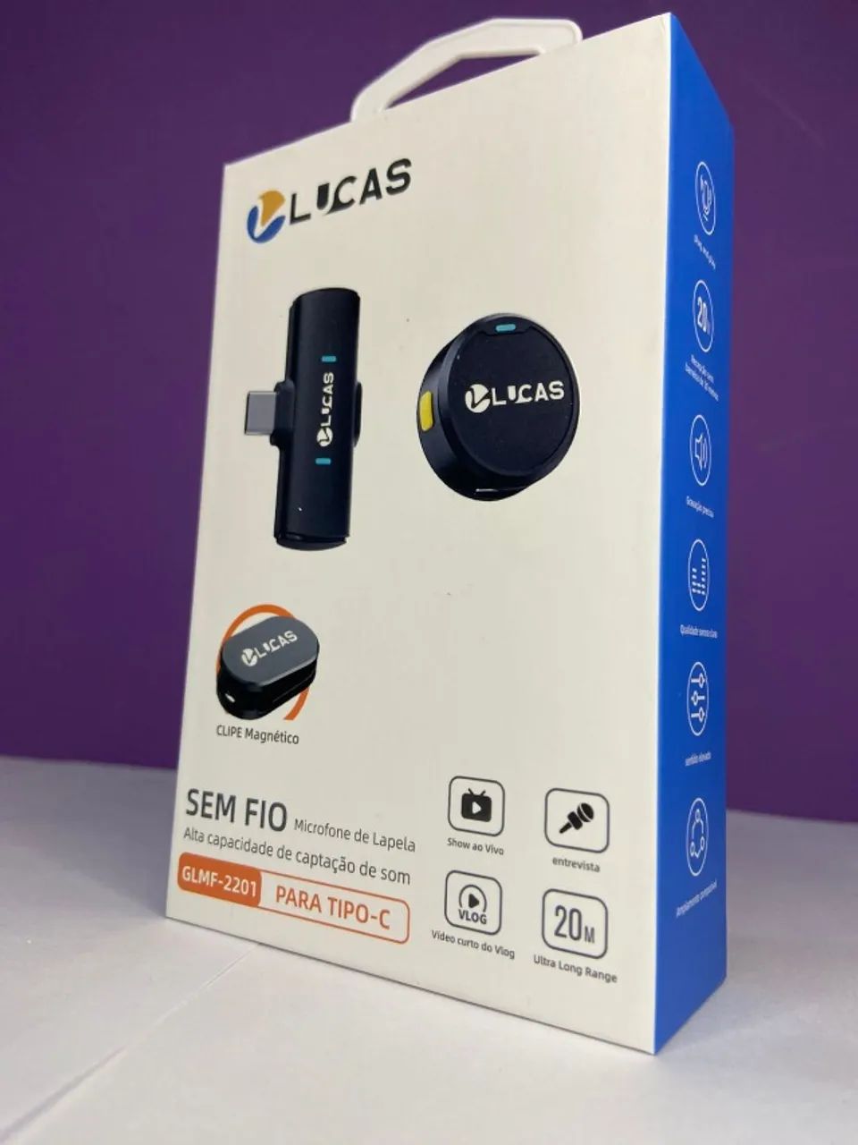 Microfone de Lapela sem Fio Lucas para Tipo C GLMF-2201 an4