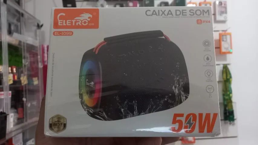 Caixa De Som 50W IPX4 Eletromex EL-1099