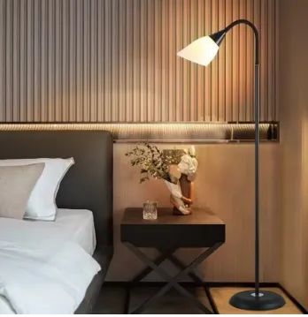 Abajur De Piso E27 Com Haste Ajustável Para Sala E Quarto