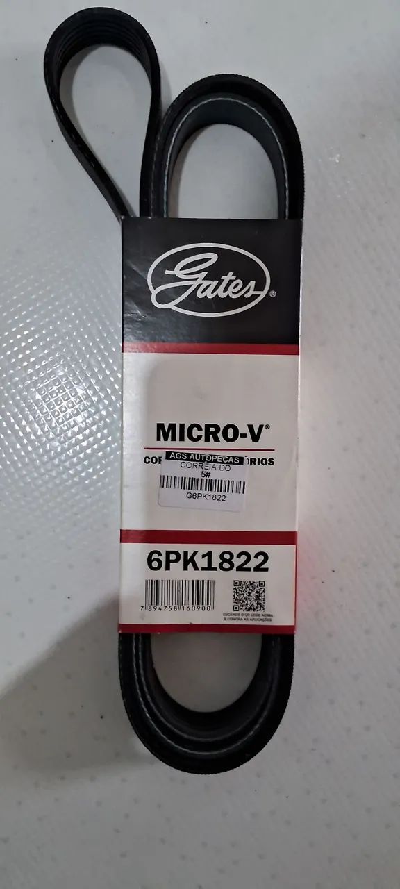 Correia micro v Gates 6pk1822 Renault e Ford 