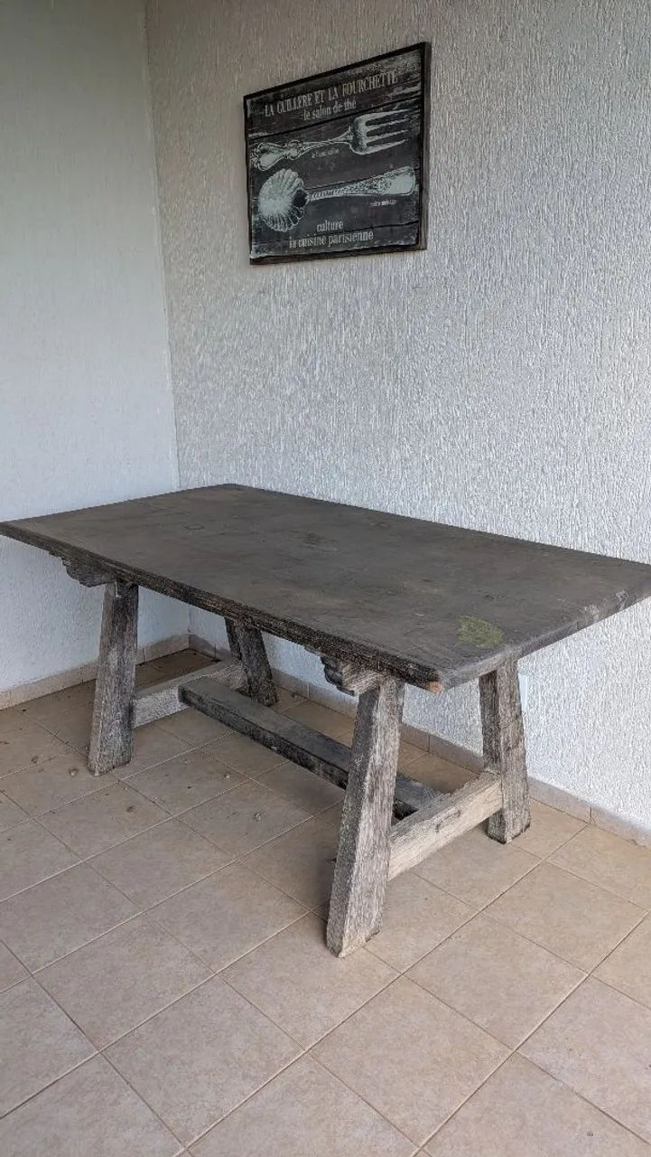 Mesa dve Jantar Rústica em Madeira Maciça 1,80x0,80m