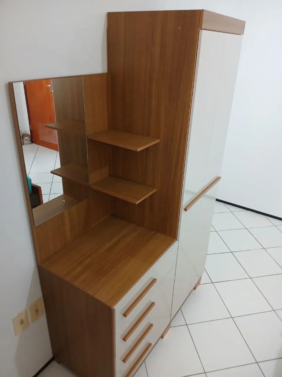 Guarda roupa usado excelente condição de uso, solteiro - Foto 5
