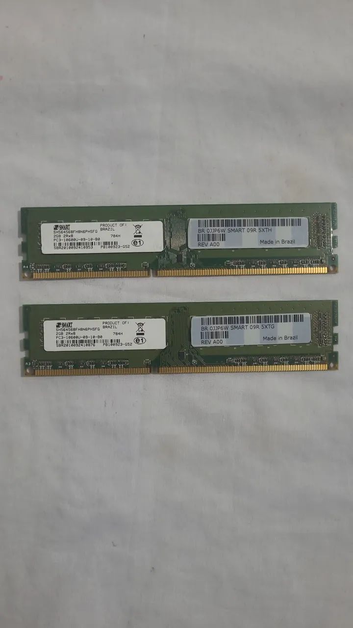 Vendo par de memória RAM pc 4GB ddr3 funcionando perfeitamente 2GB cada.