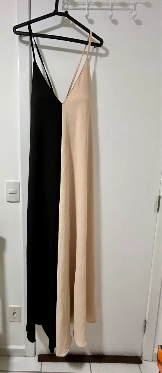 Vestido Bege/Preto