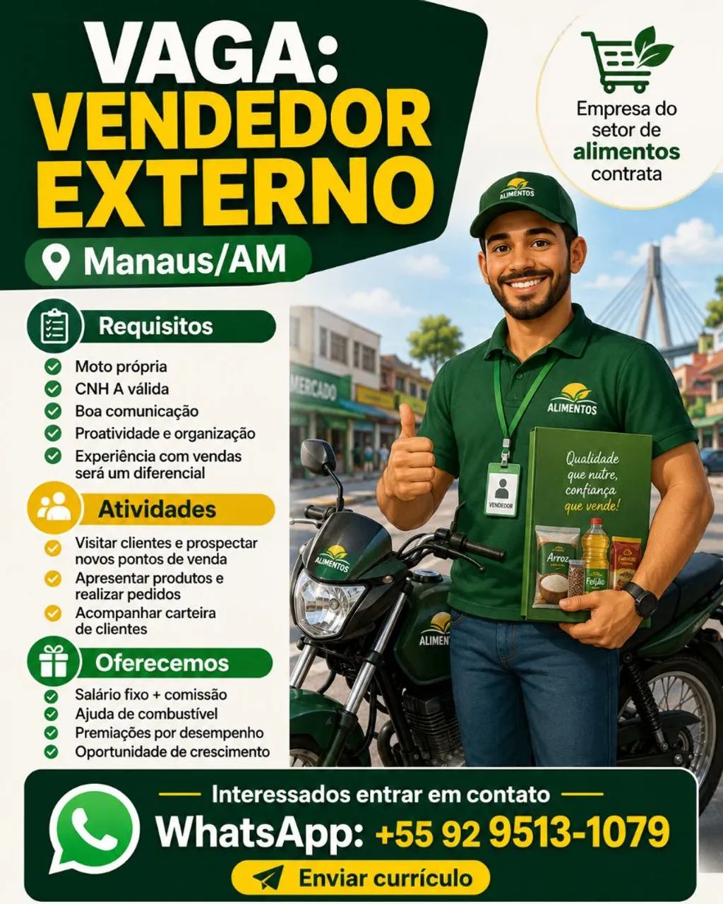 Vaga vendedor externo