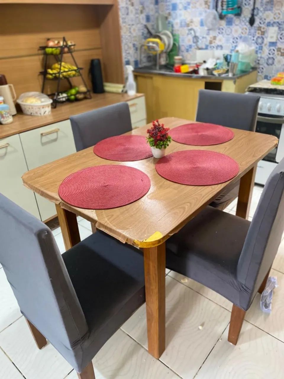 Mesa com 4 cadeiras acochoadas - Foto 5