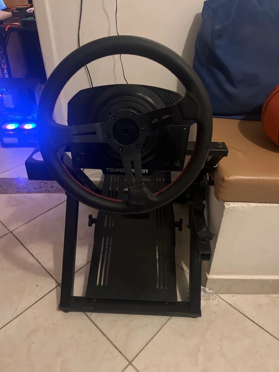 simulador thrustmaster ts-pc com suporte