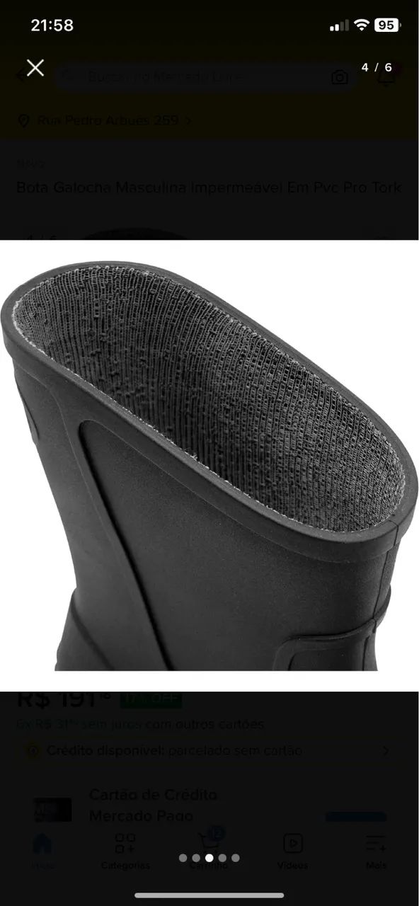 Bota Pro Tork galocha impermeável top nova Boots 35 - Foto 2