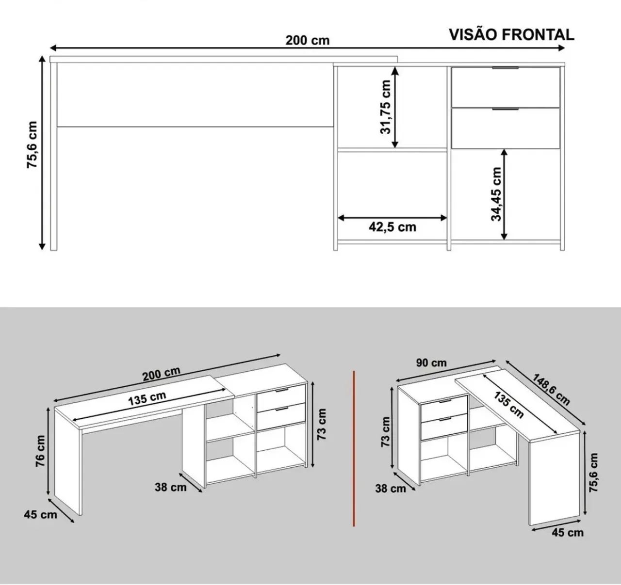 Escrivaninha - Home Office - Foto 4