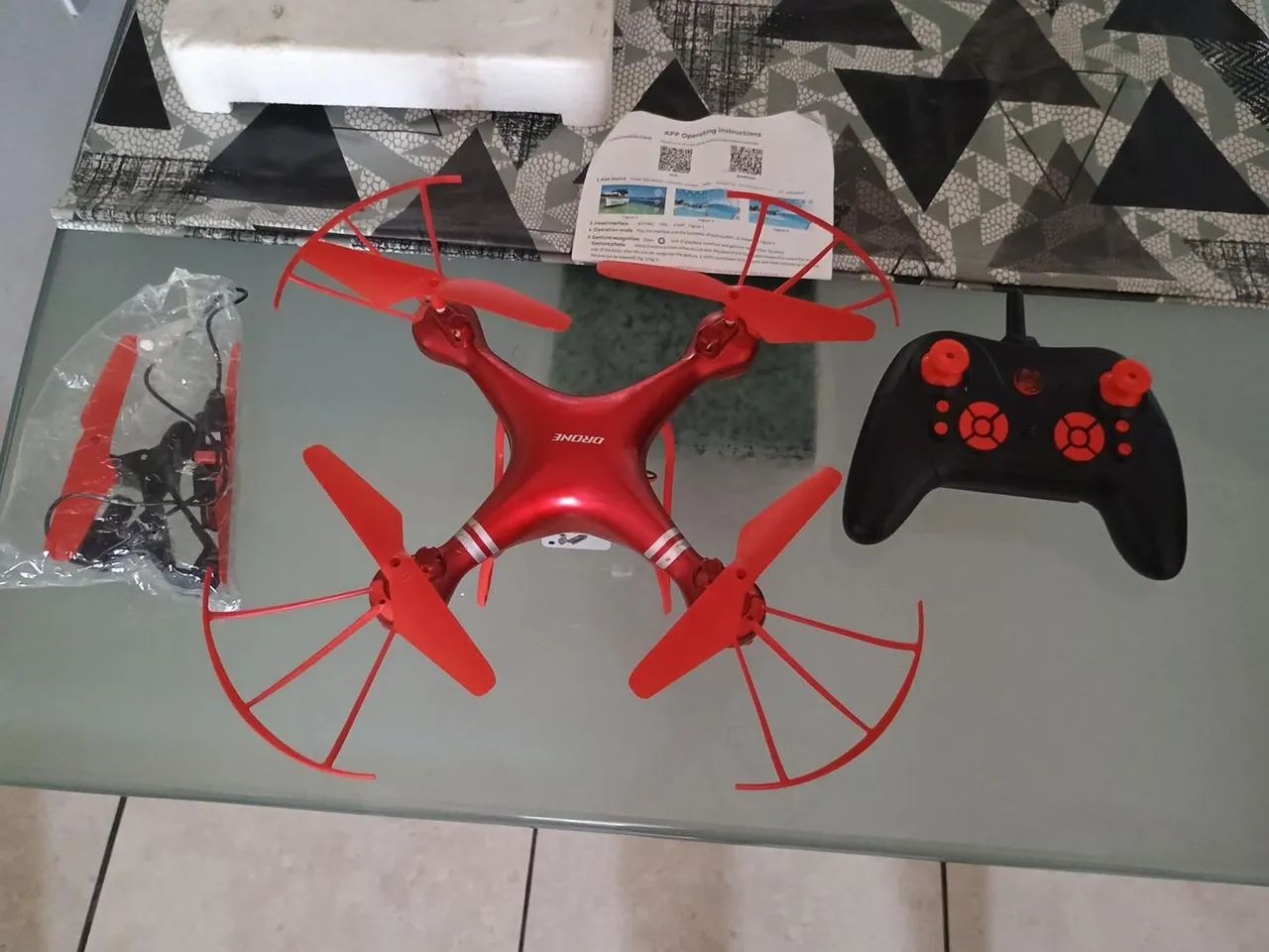 ? Drone R/C com Câmera + Controle | Praticamente Novo! - Foto 5