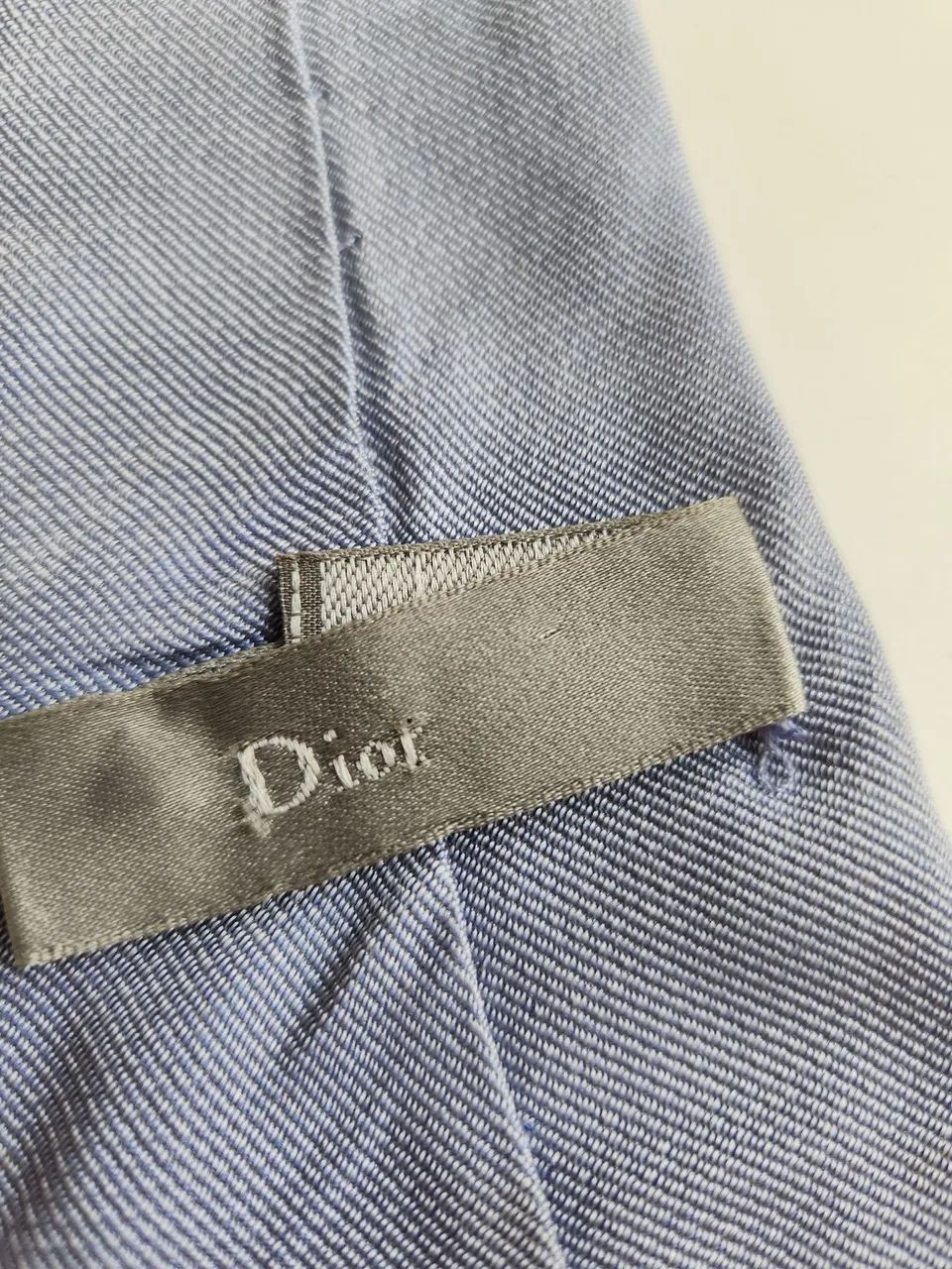 Gravata de seda azul claro Dior - Foto 3