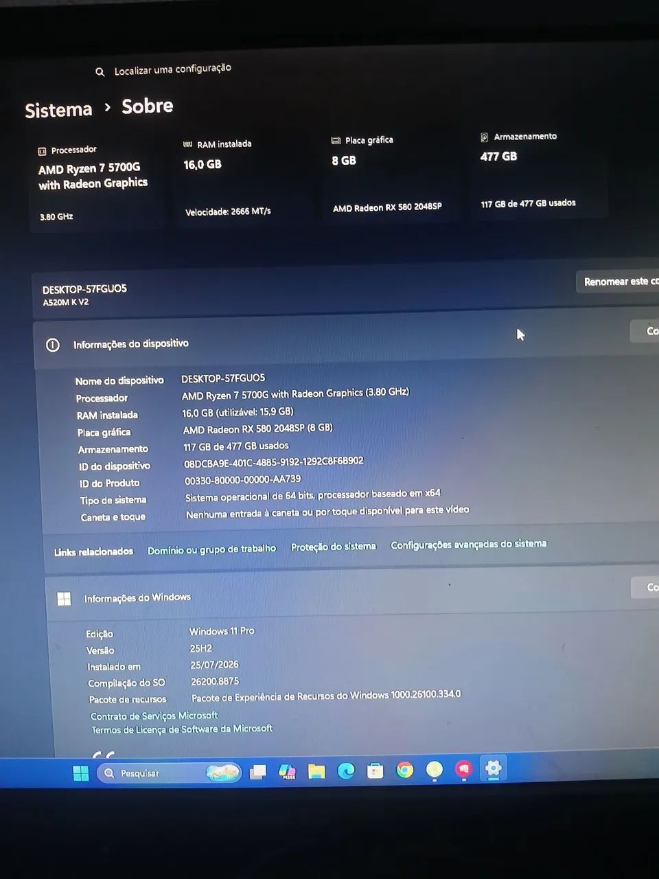 Amd ryzen 7500G PC game 