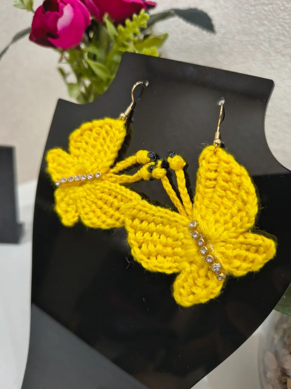 Brinco de crochê 