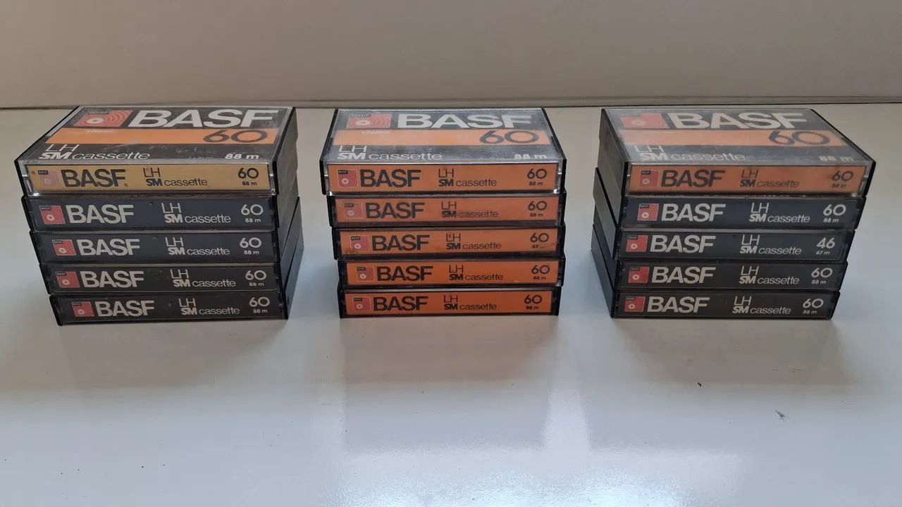 Lote com 15 fitas k7 basf laranjinha  - Foto 3