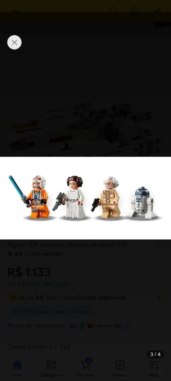 Lego Disney Star War X-Wing Fighter Luke  - Foto 2