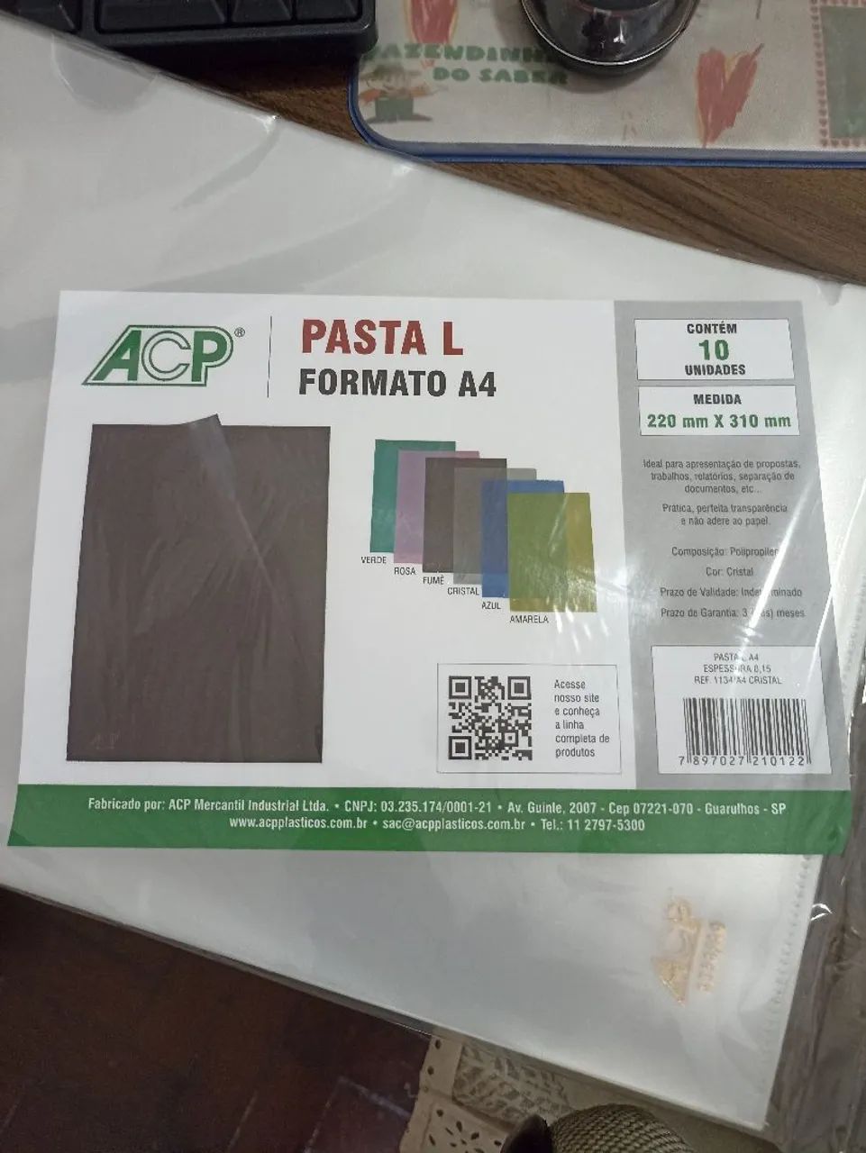 60 Pacotes com 10 unidades de Pasta Plástica em L, PP, Ofício e A4 - Foto 3