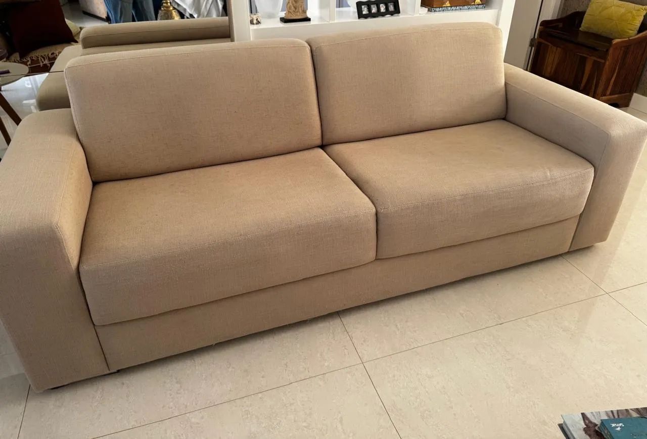 Sofá 2 lugares em Linho - 2,20m - Design Moderno e Confortável