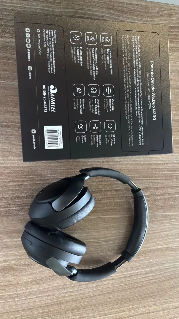 Headset iPlace Original N390 - Caixa + NF + Case - Foto 4