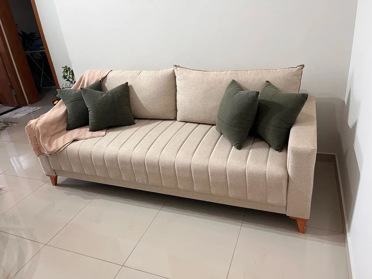 Sofá living de linho 