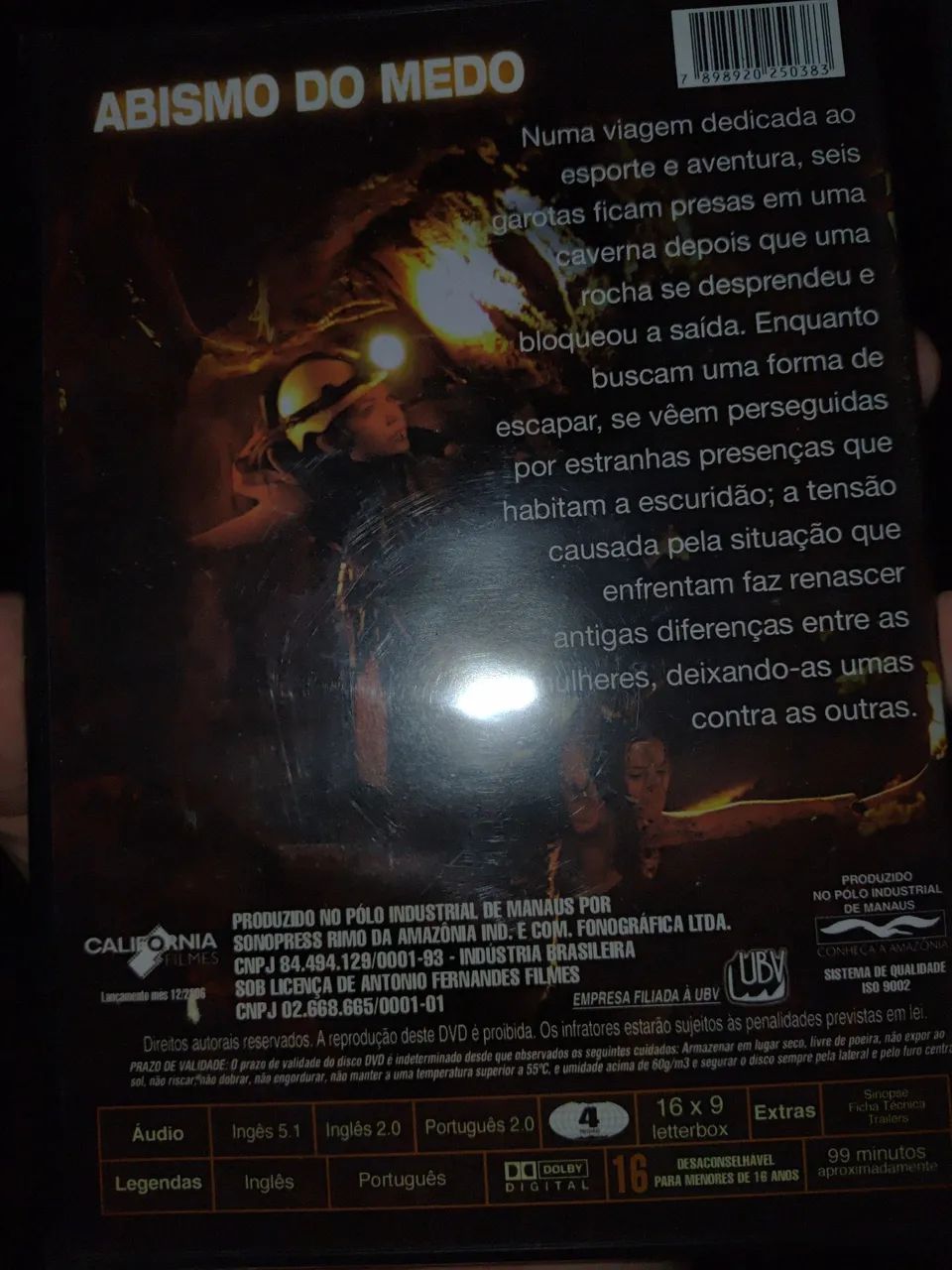 Dvd abismo do medo (lacrado) - Foto 2