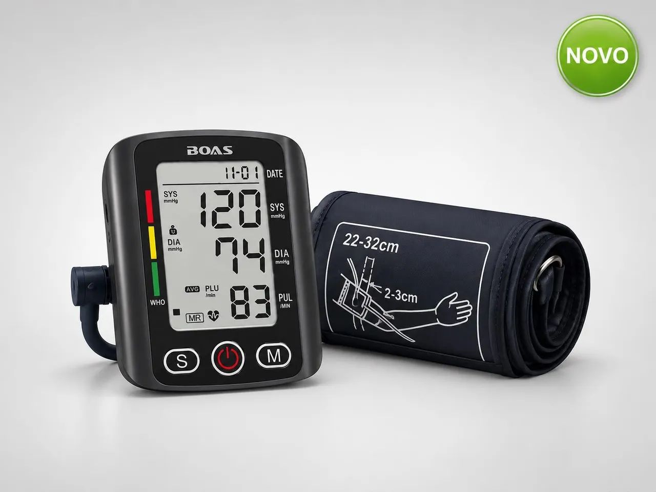 Medidor Digital de Pressão Arterial Automático de Braço com Display LCD BOAS LC-X007 - Foto 3