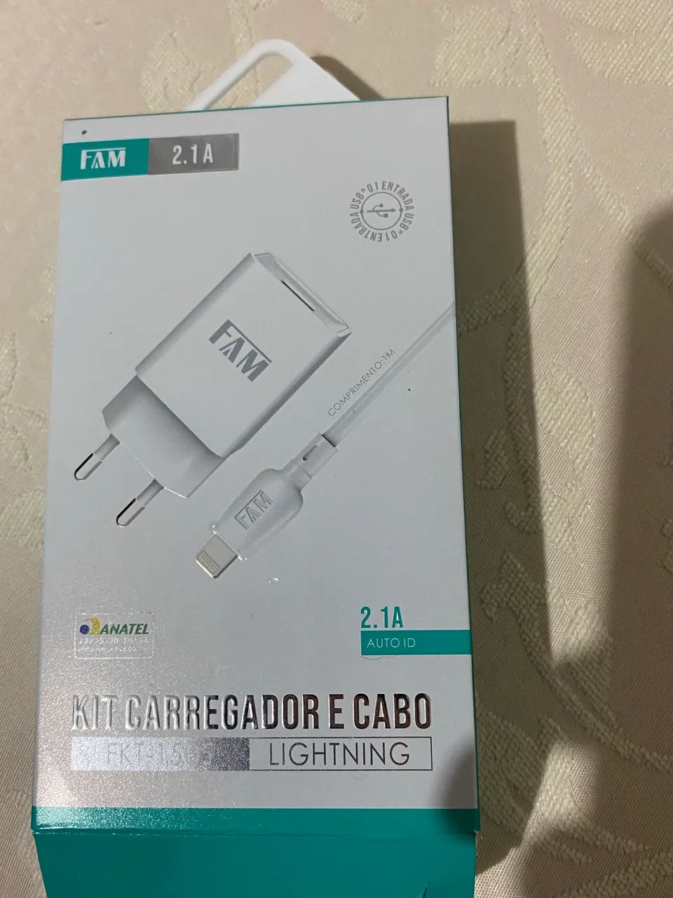 Carregador P/ celular - kit com cabo de 1metro - Foto 4