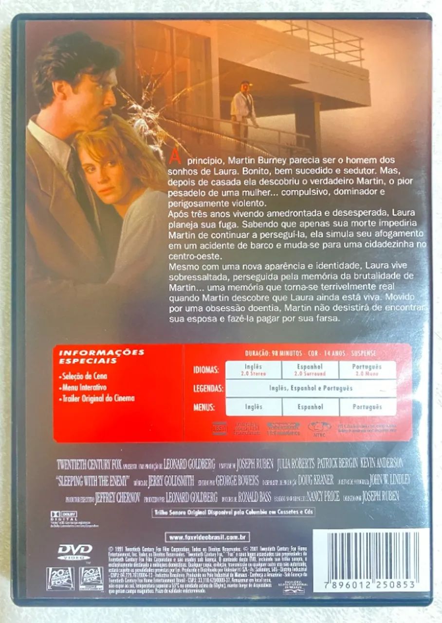 DVD Dormindo com o Inimigo (Com Julia Roberts-1991)  - Foto 3