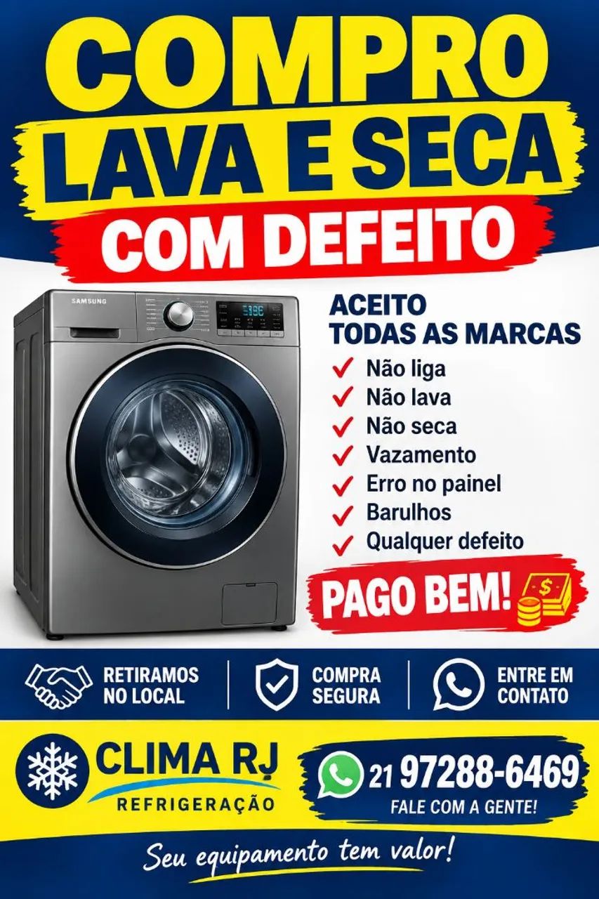 Lava e seca com defeito
