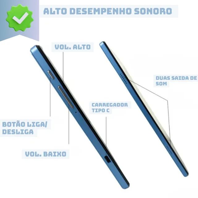 Tablet Android 14 8GB RAM 256GB + Teclado Bluetooth e Caneta - Foto 2