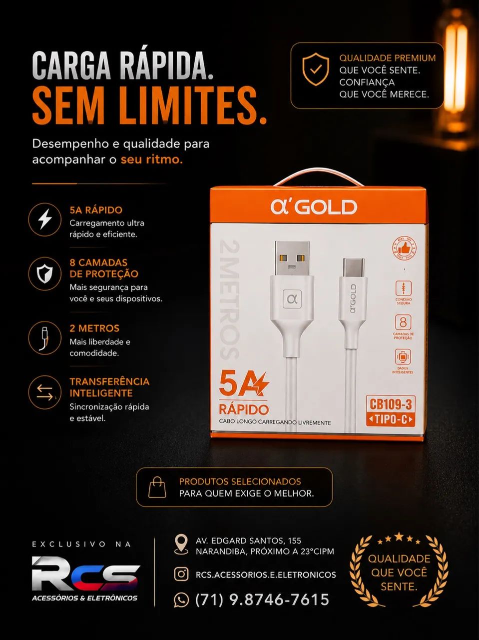 Cabo USB Tipo C 2m A?GOLD
