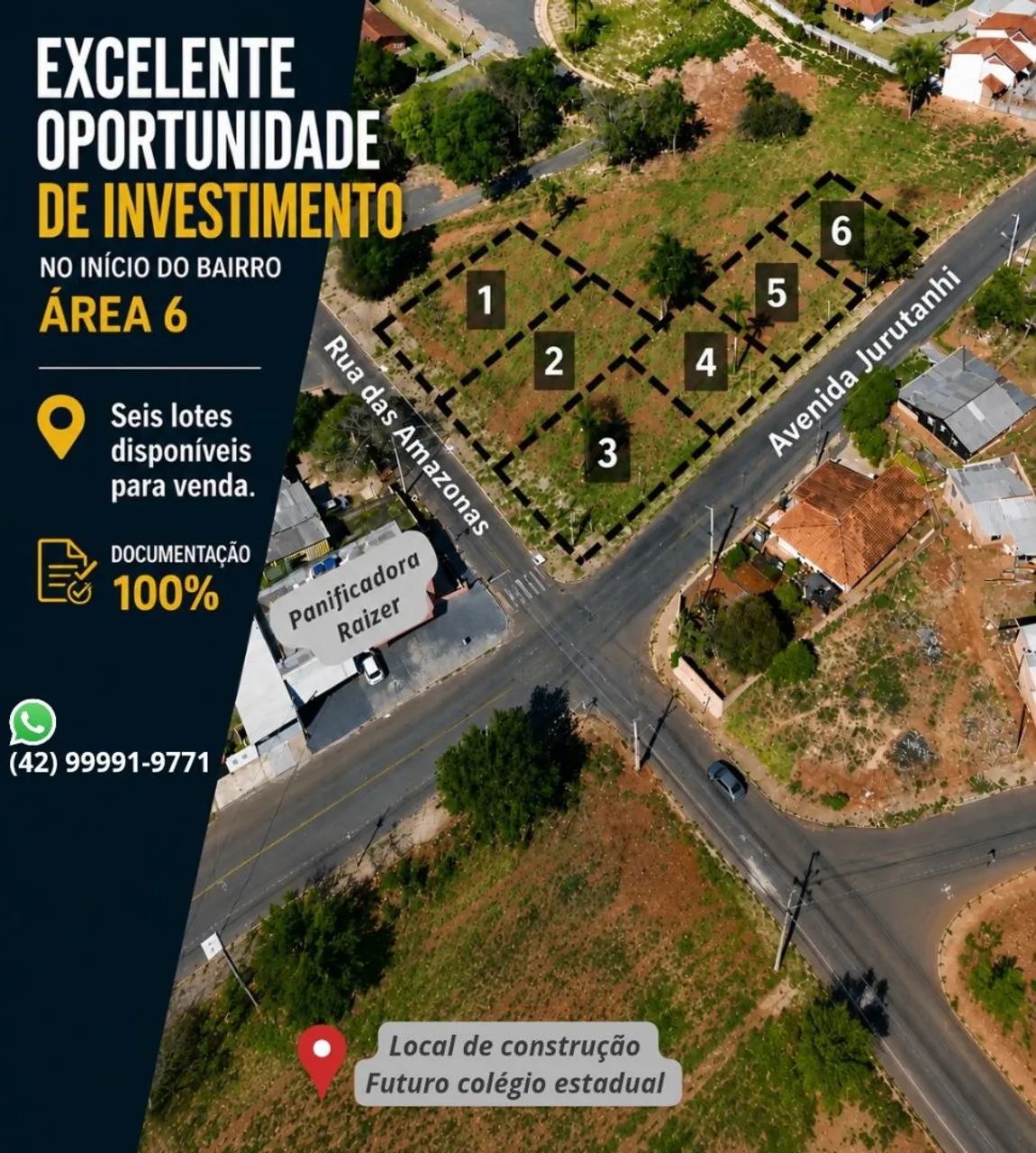 Lotes a venda - Área 6/Telêmaco Borba