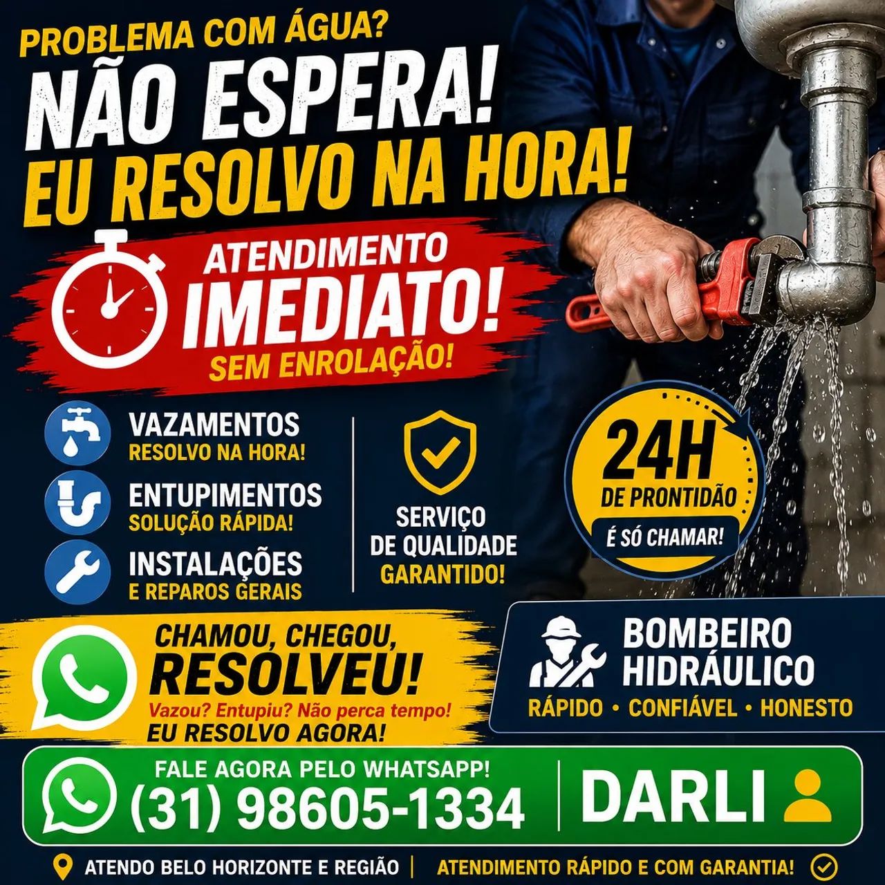 Encanador bombeiro hidráulico 