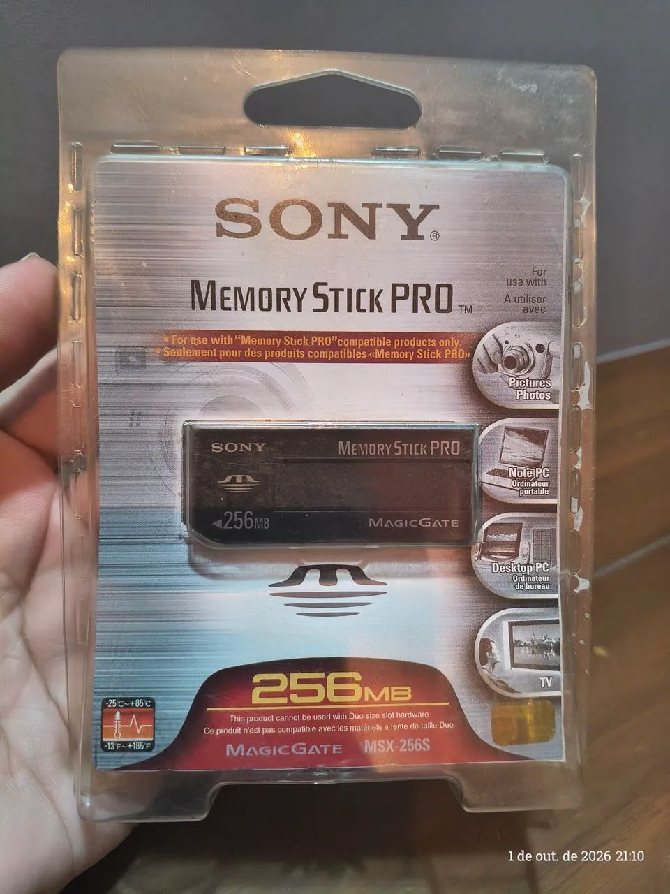 Sony memory stick pro 256 MB lacrado 