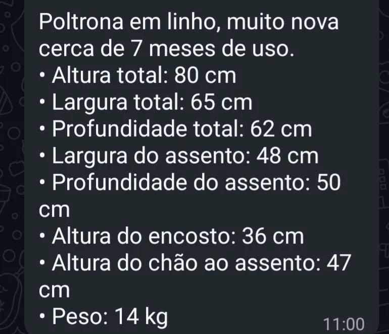 Poltrona Grande em Linho - Foto 2